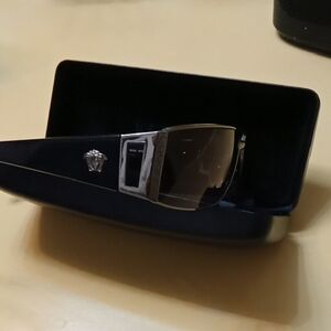 Versace Black Sunglasses with Silver Details